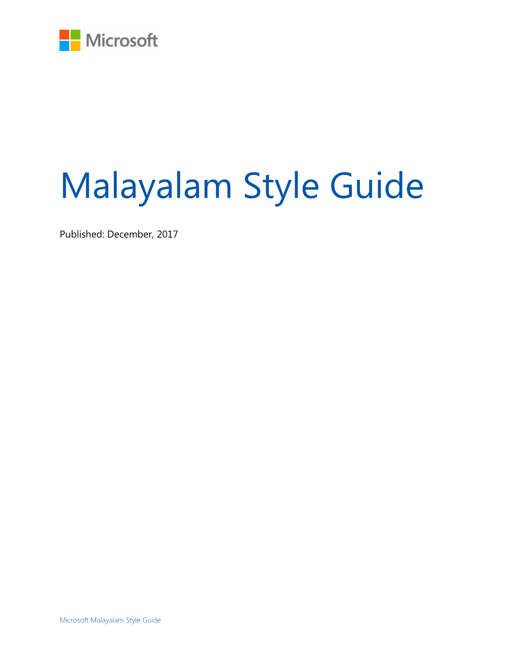 Malayalam Style Guide