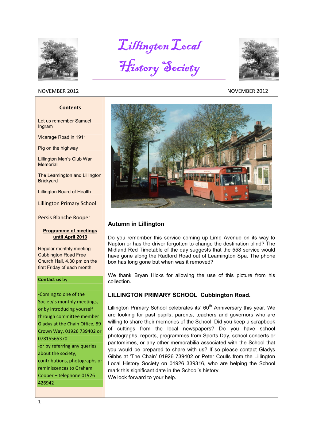 Lillington Local History Society