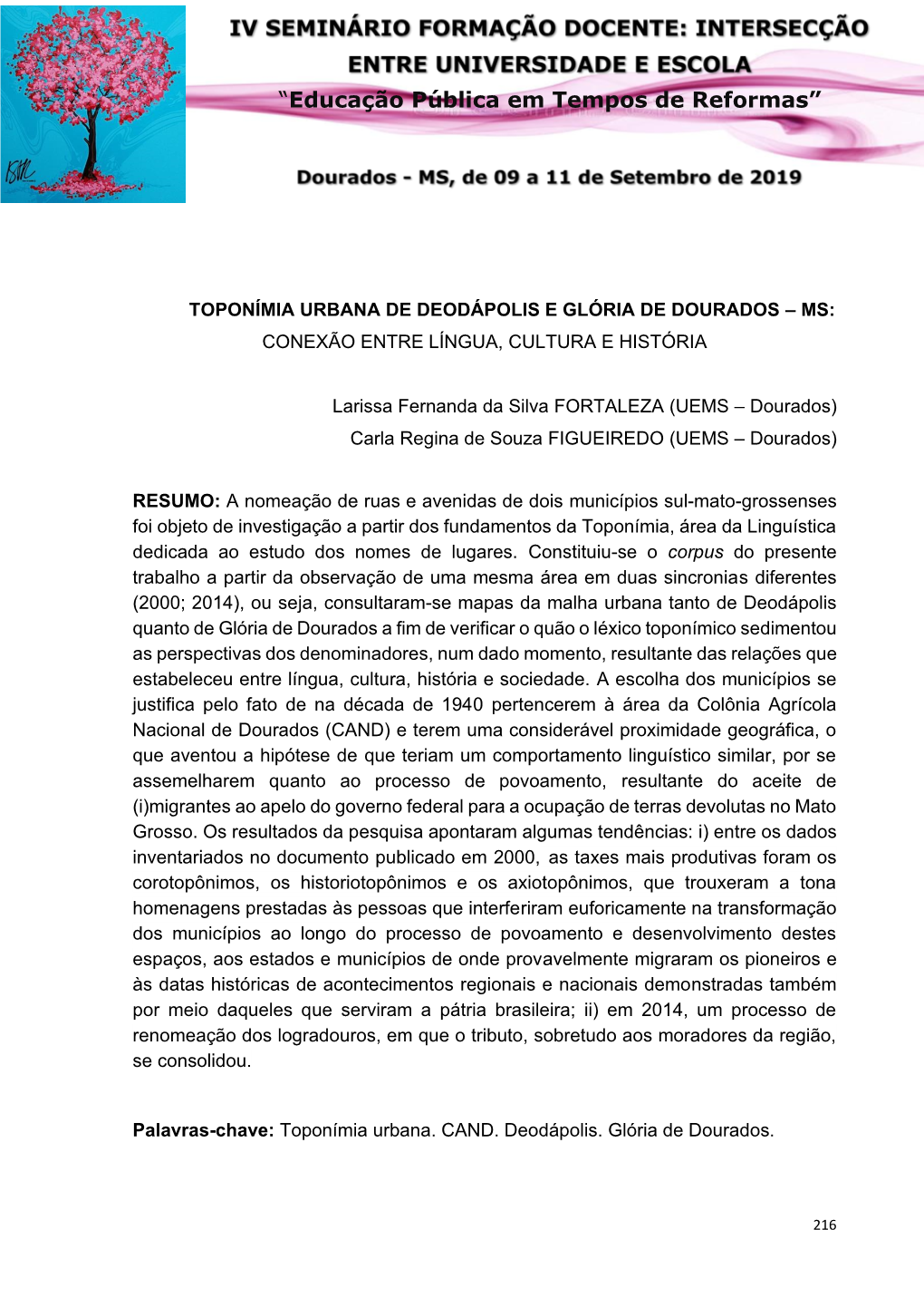 “Educação Pública Em Tempos De Reformas”