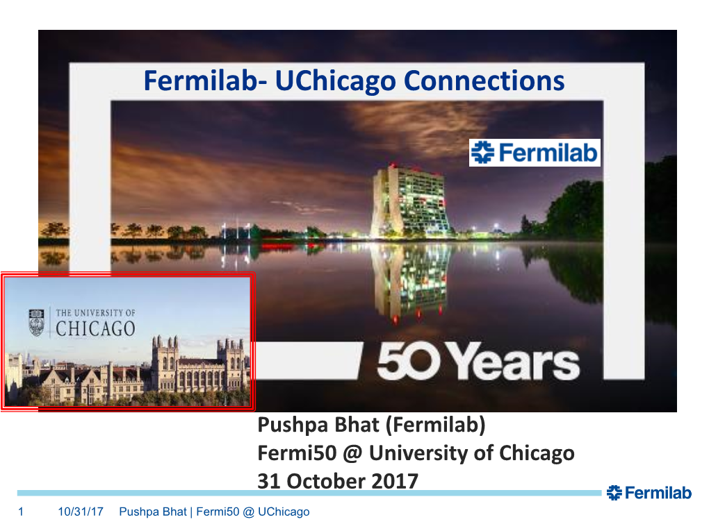 Fermilab- Uchicago Connections