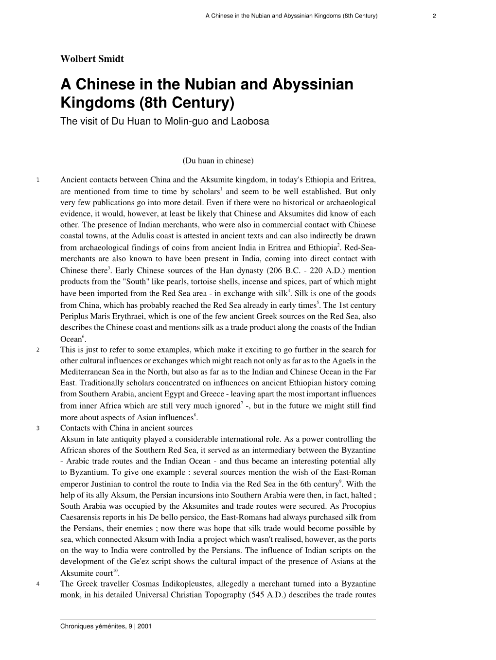 A Chinese in the Nubian and Abyssinian Kingdoms (8Th Century) 2