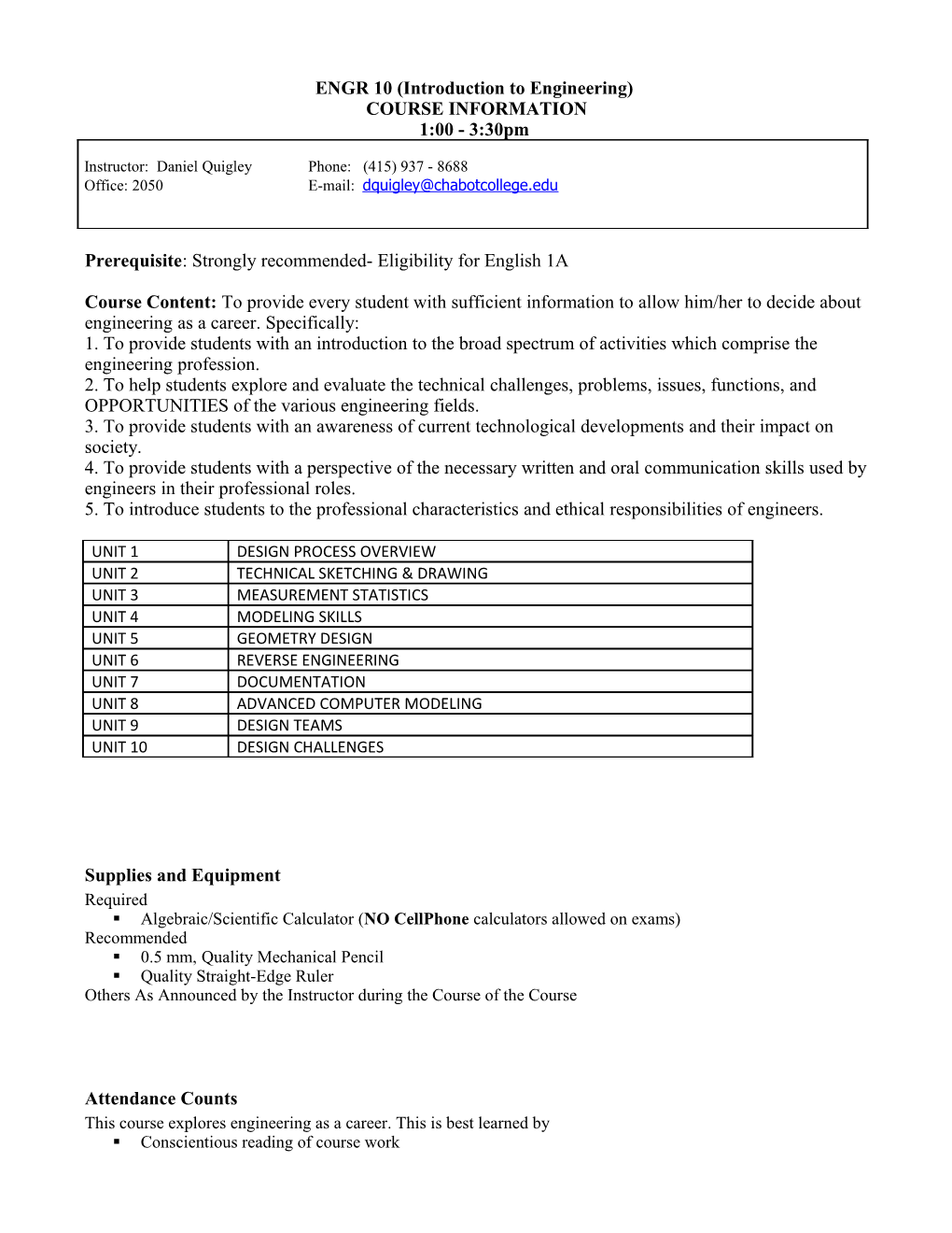 Course Information