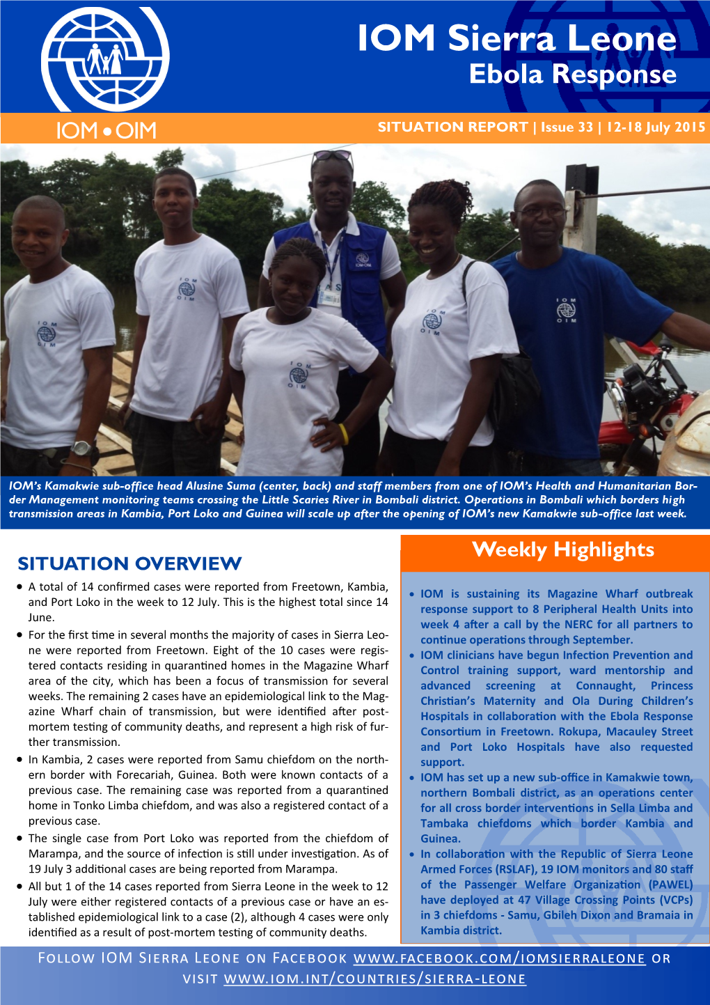 IOM Sierra Leone Ebola Response