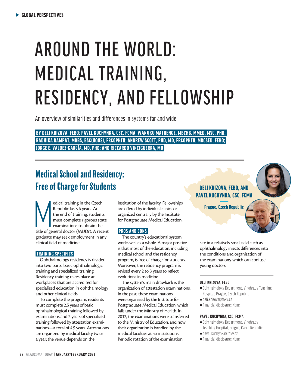 Medical Training, Residency, and Fellowship