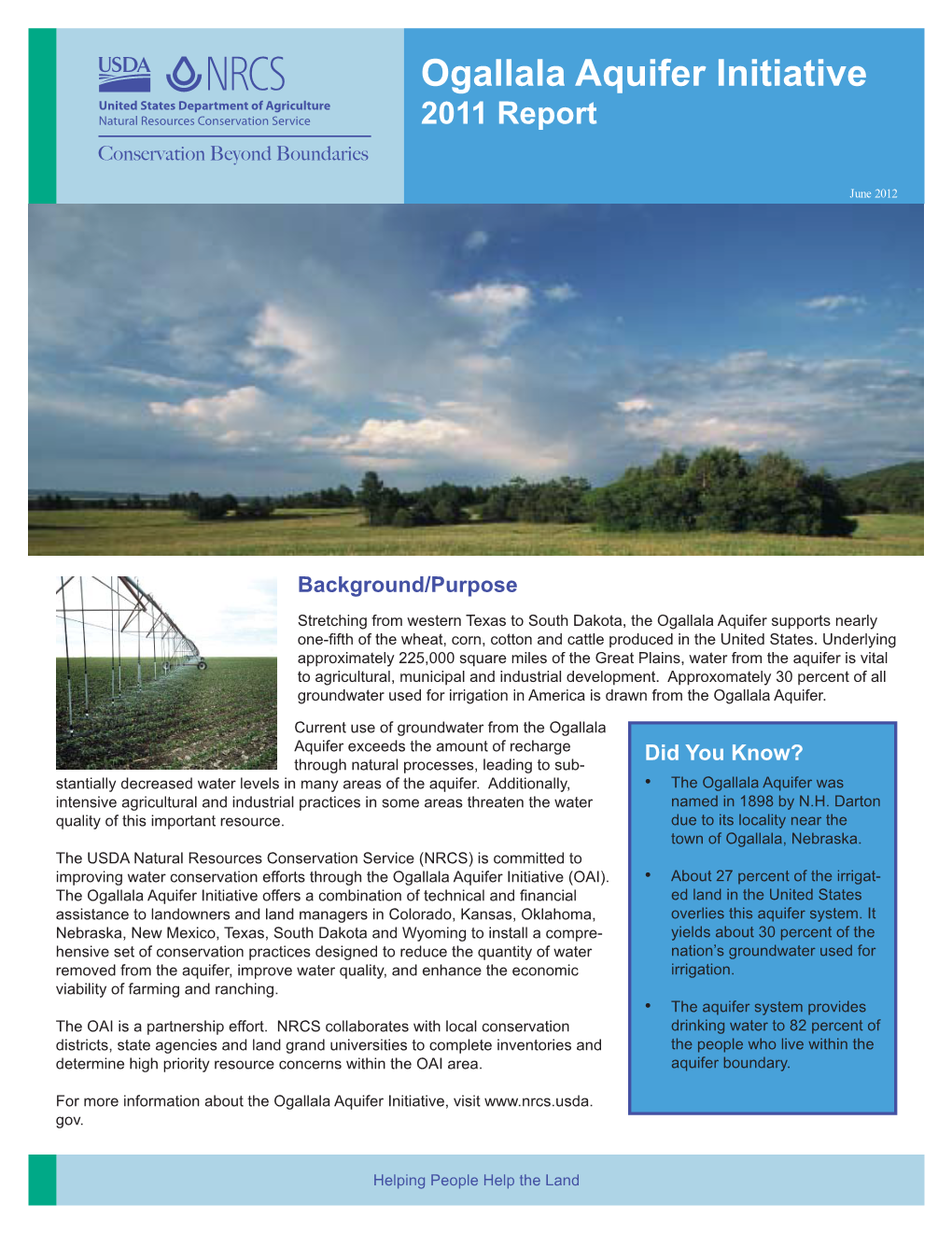 Ogallala Aquifer Initiative 2011 Report