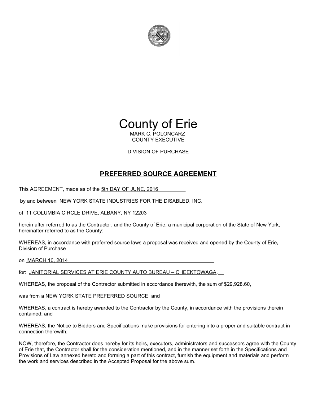 County of Erie