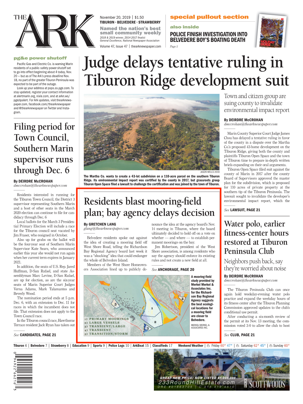 Judge Delays Tentative Ruling in Tiburon Ridge Development Suit