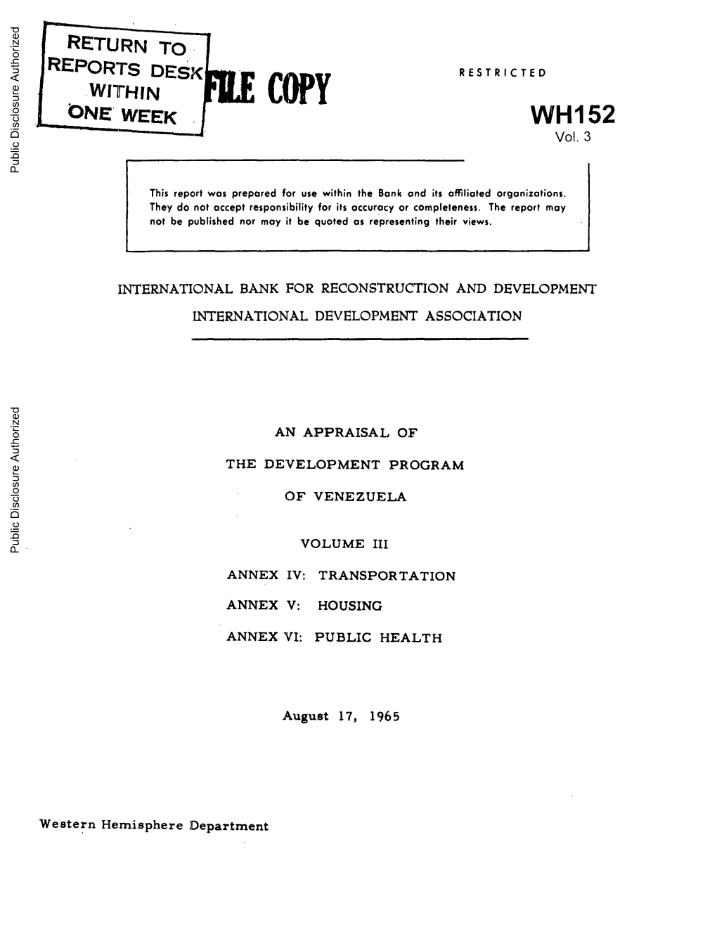 World Bank Document