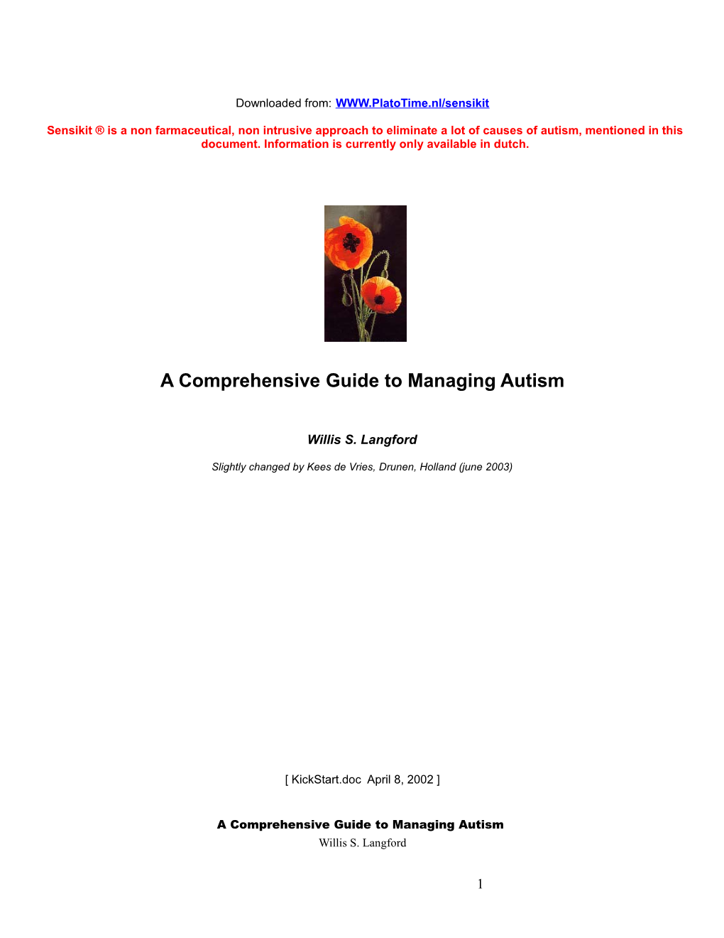 A Comprehensive Guide to Managing Autism