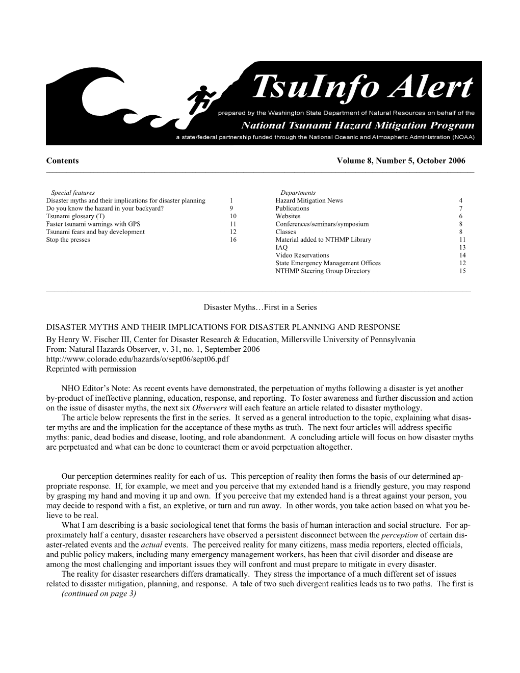 Tsuinfo Alert, October 2006