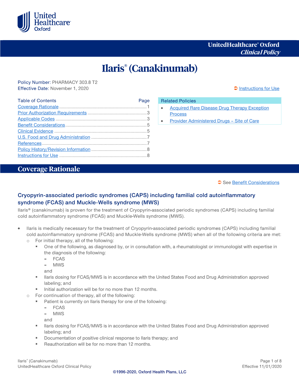 Ilaris® (Canakinumab)