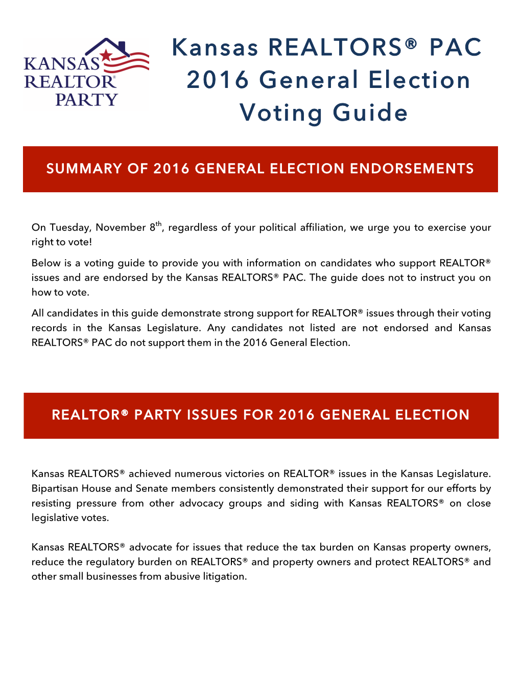 2016 KS RPAC General Election Voting Guide FINAL