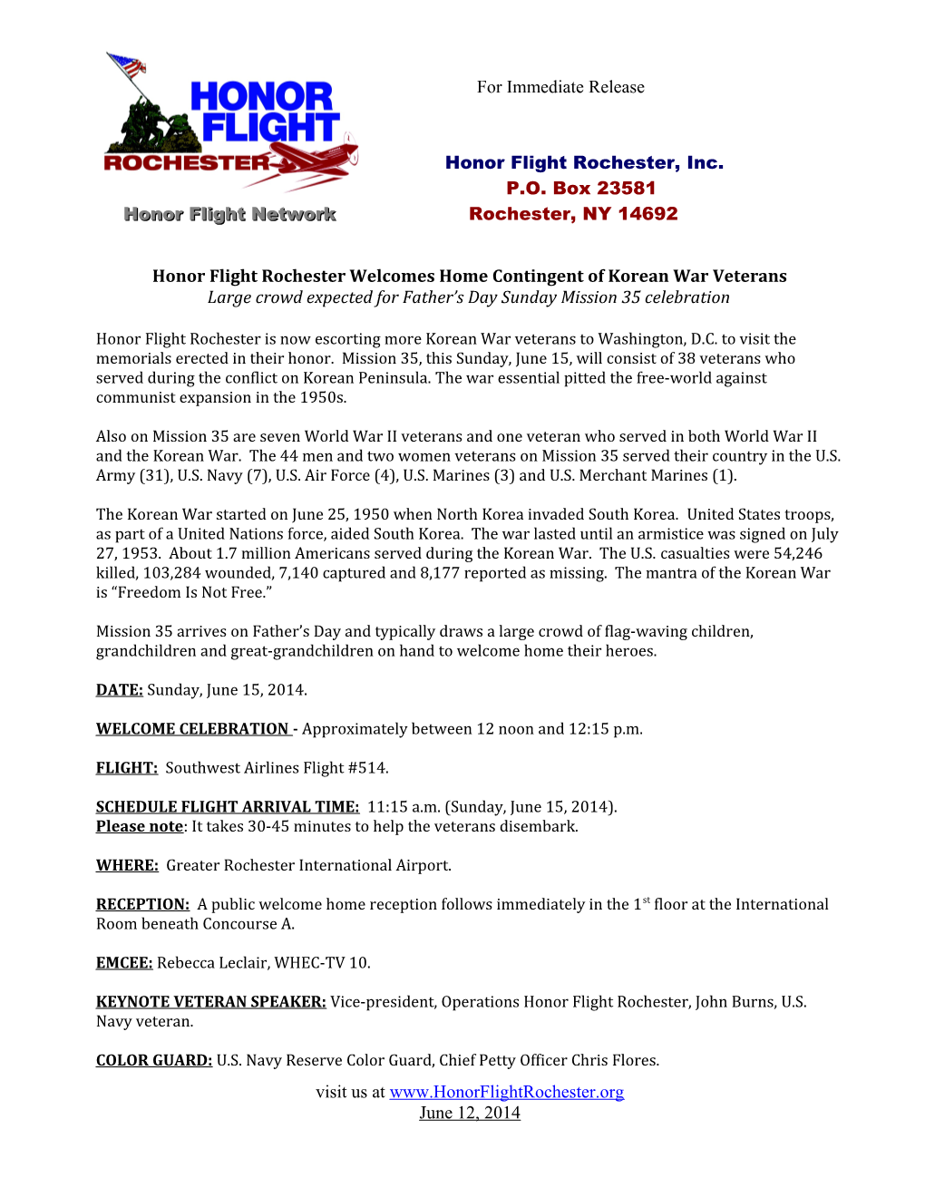 Honor Flight Rochester, Inc