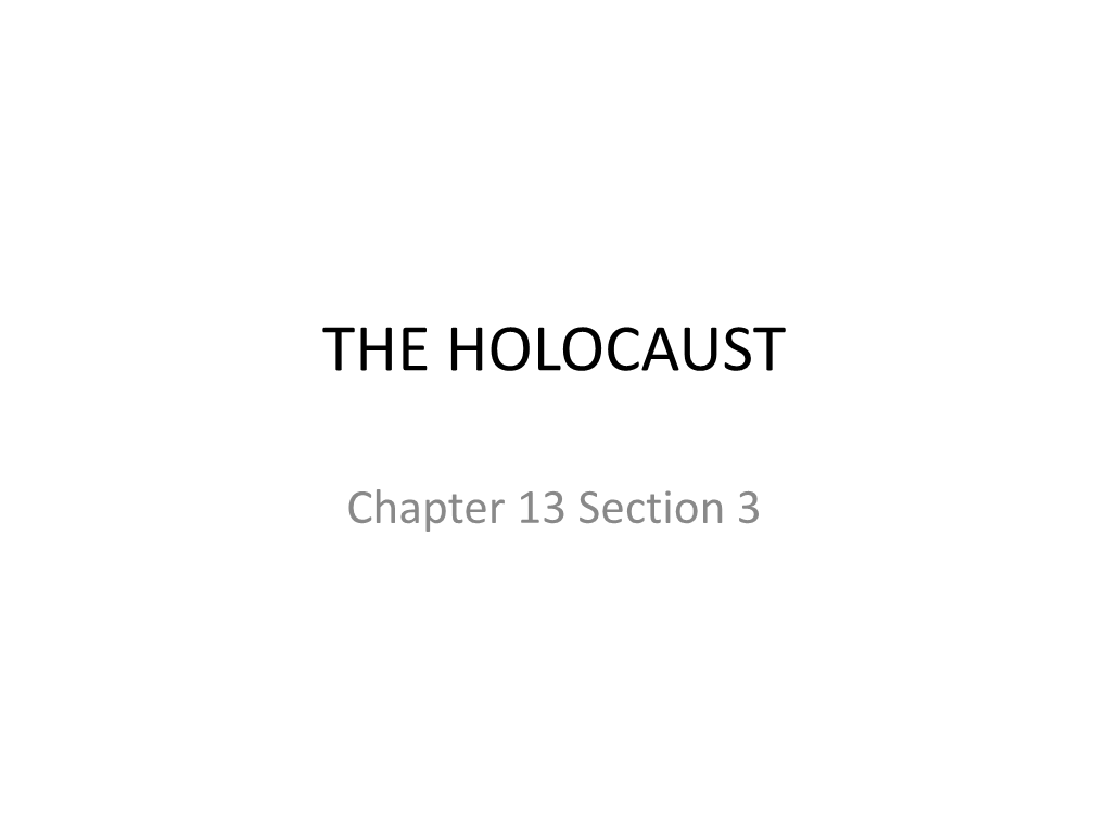 The Holocaust