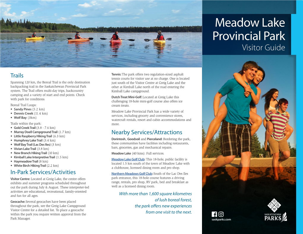 Meadow Lake Provincial Park Visitor Guide