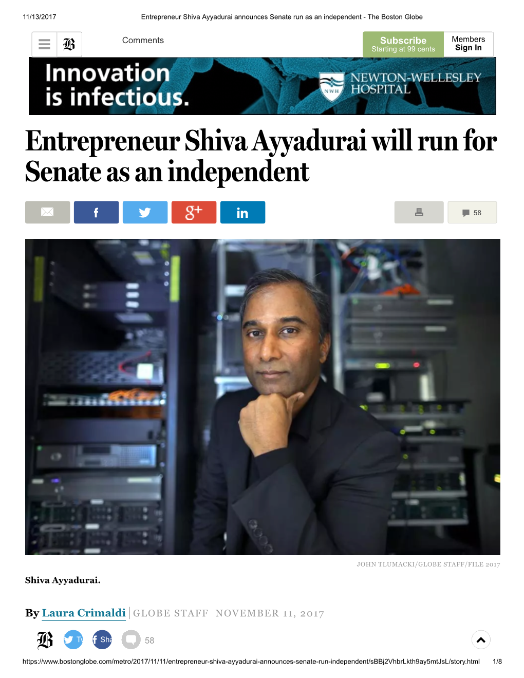 Entrepreneur Shiva Ayyadurai Will Run for Senate As an Independent