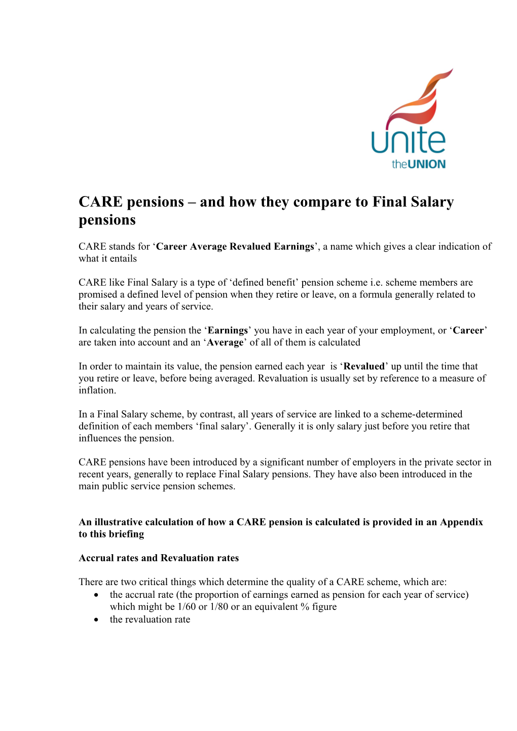 CARE Pensions and How They Compare to Final Salary Pensions