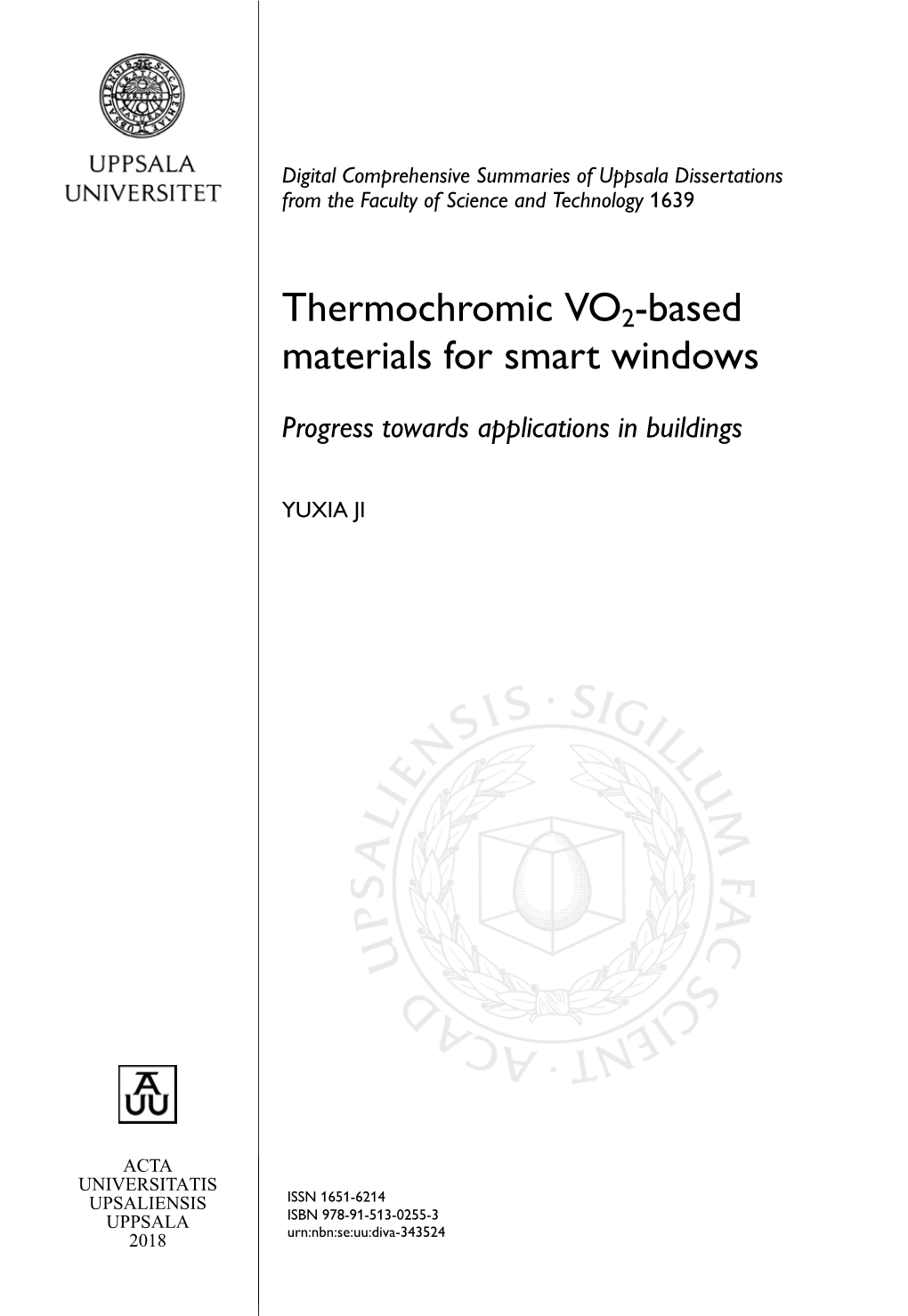 Thermochromic VO2-Based Materials for Smart Windows