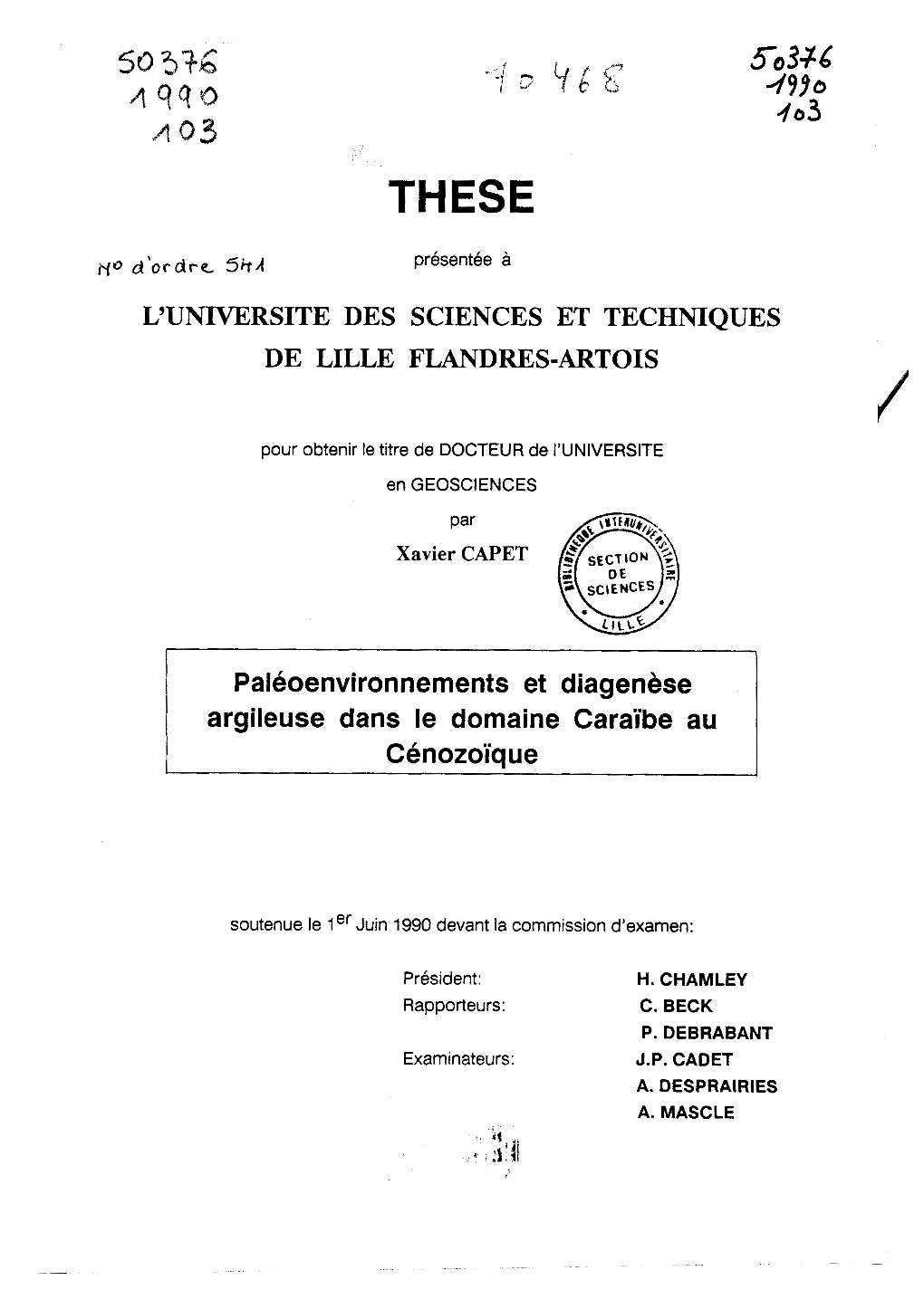 Paléoenvironnements Et Diagenèse Argileuse Dans Le Domaine Caraïbe Au Cénozoïque