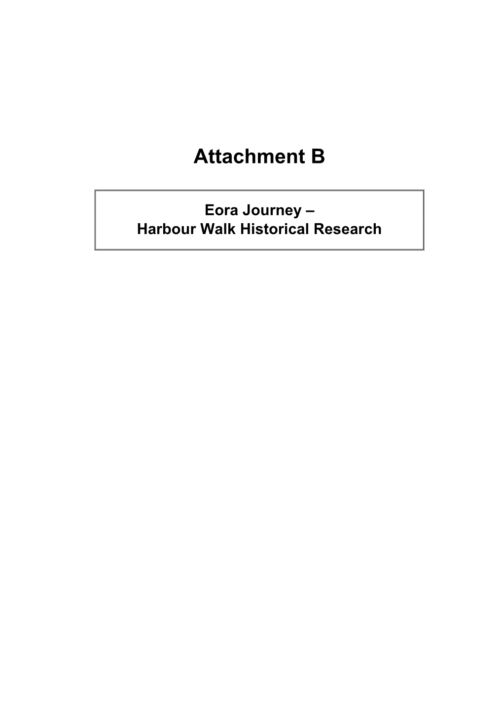 Attachment B