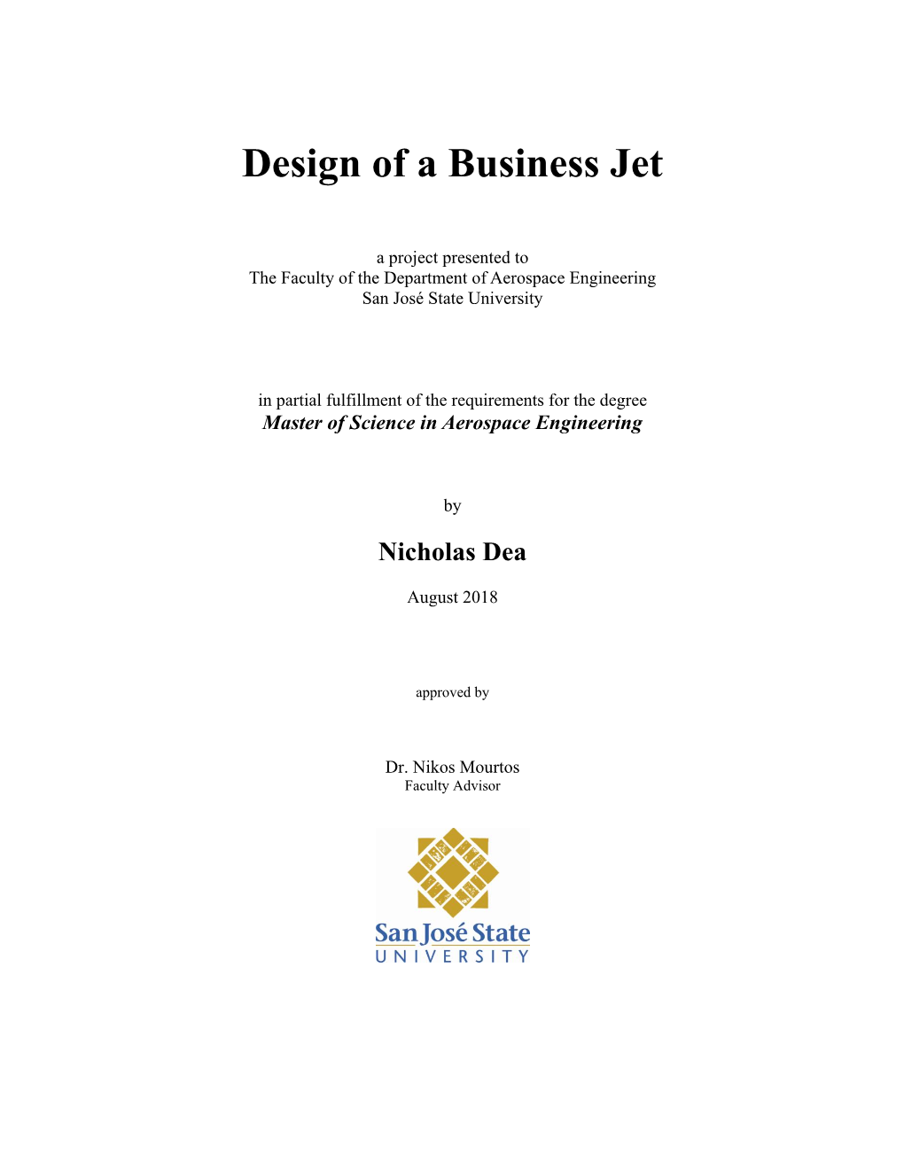 Design of a Business Jet