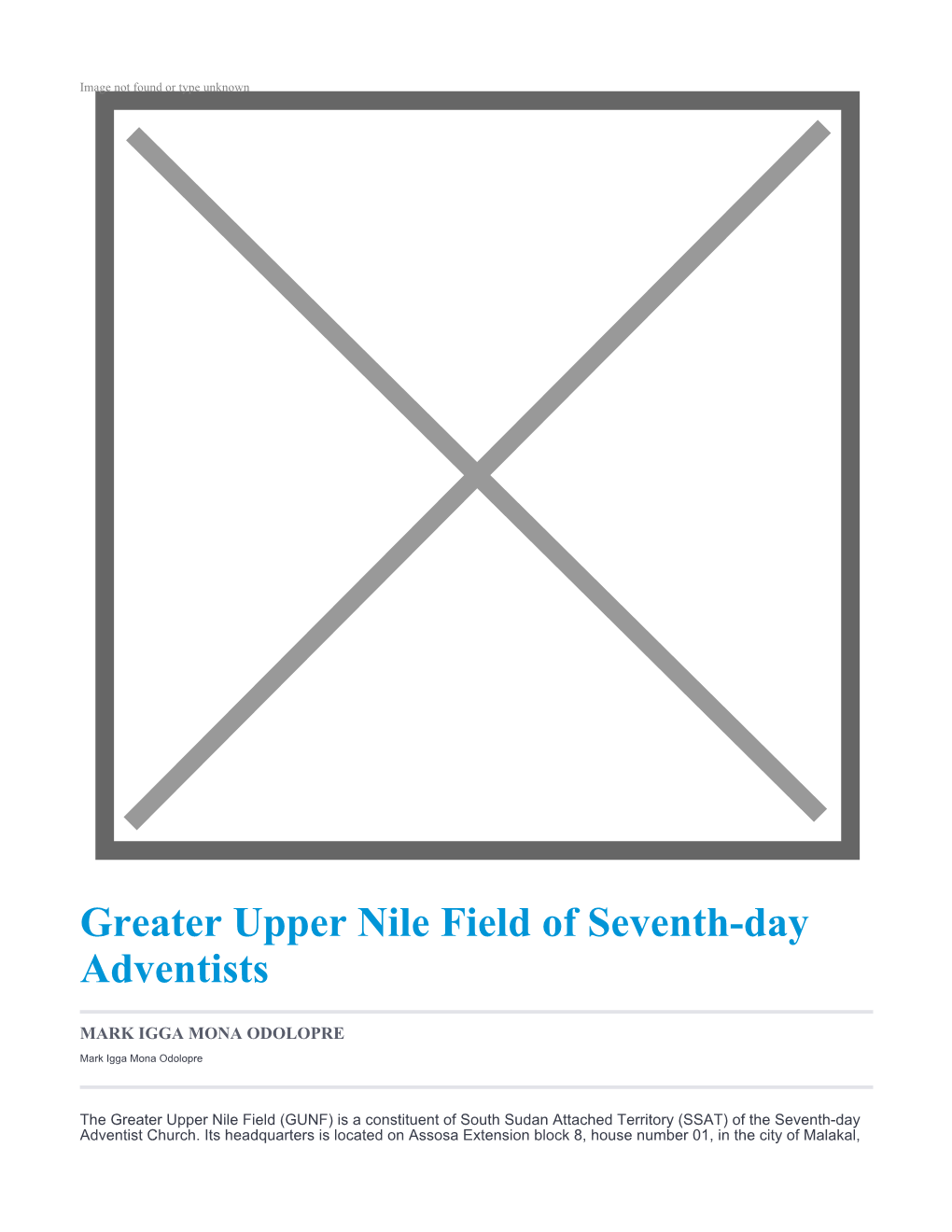 Greater Upper Nile Field of Seventh-Day Adventists