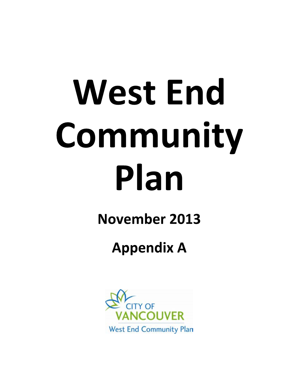 West End Community Plan