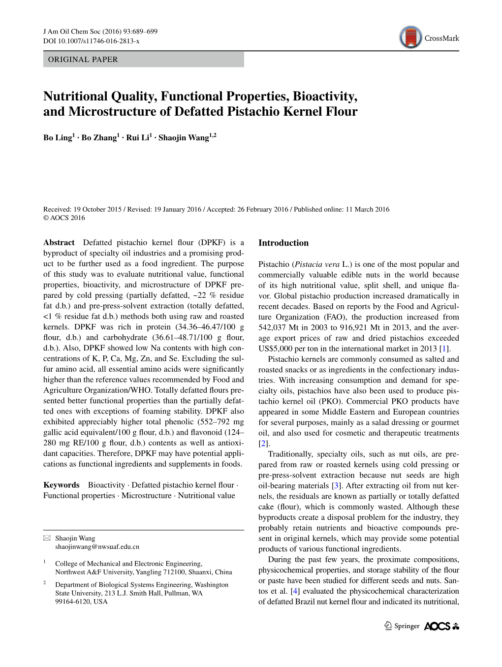 Nutritional Quality, Functional Properties, Bioactivity, and Microstructure of Defatted Pistachio Kernel Flour