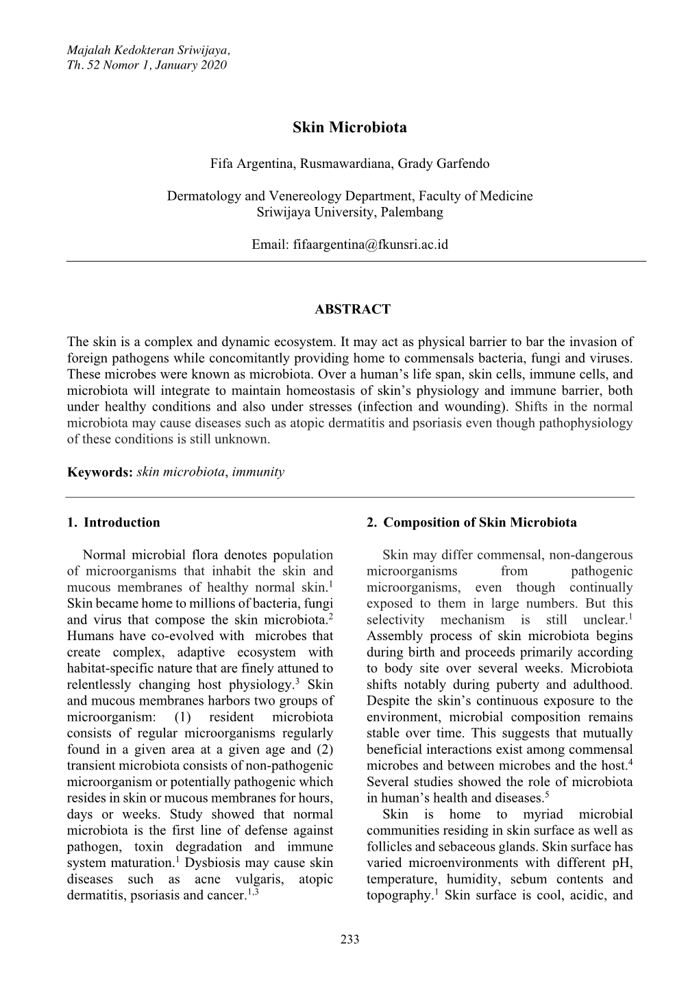 Skin Microbiota