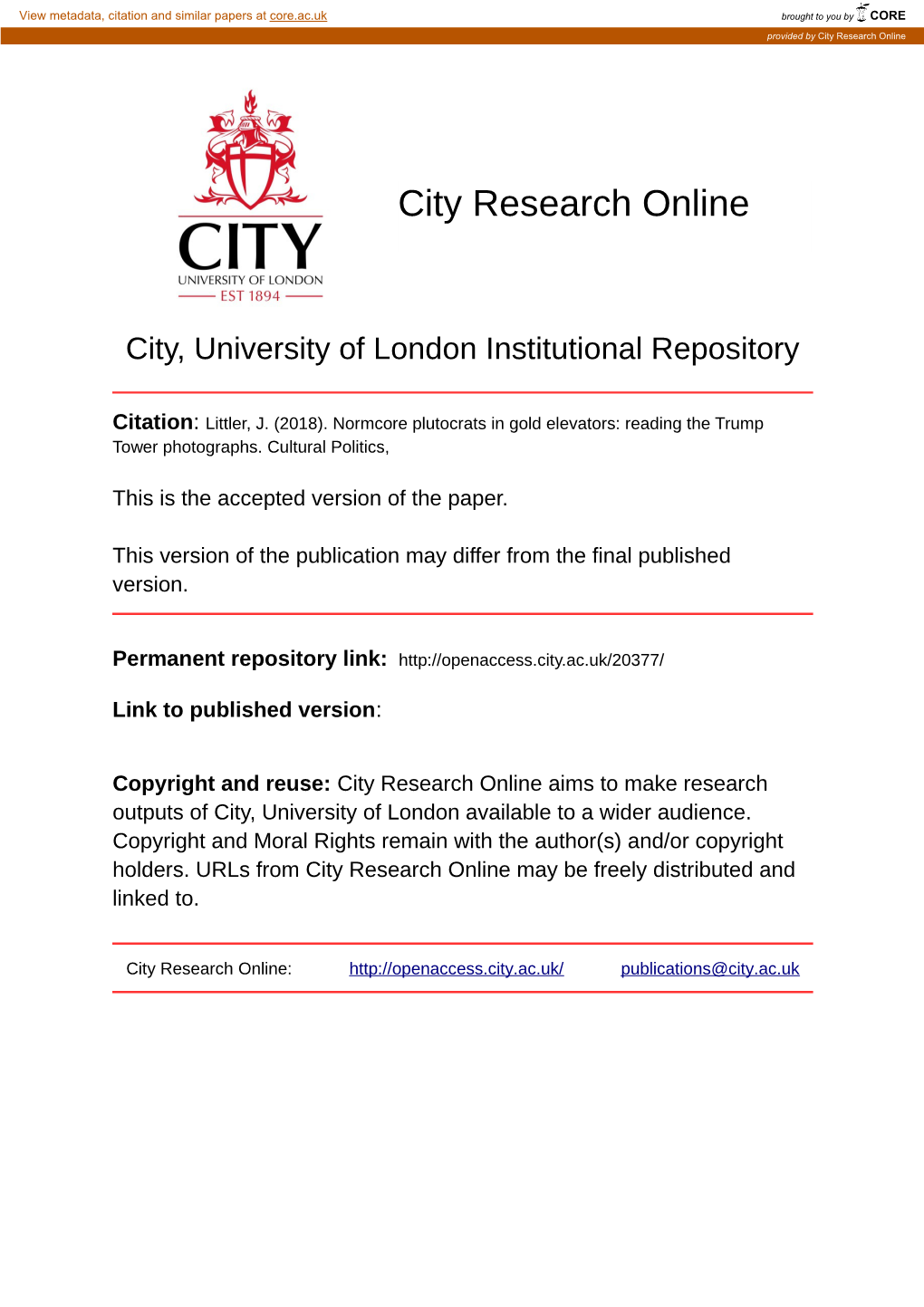 City Research Online