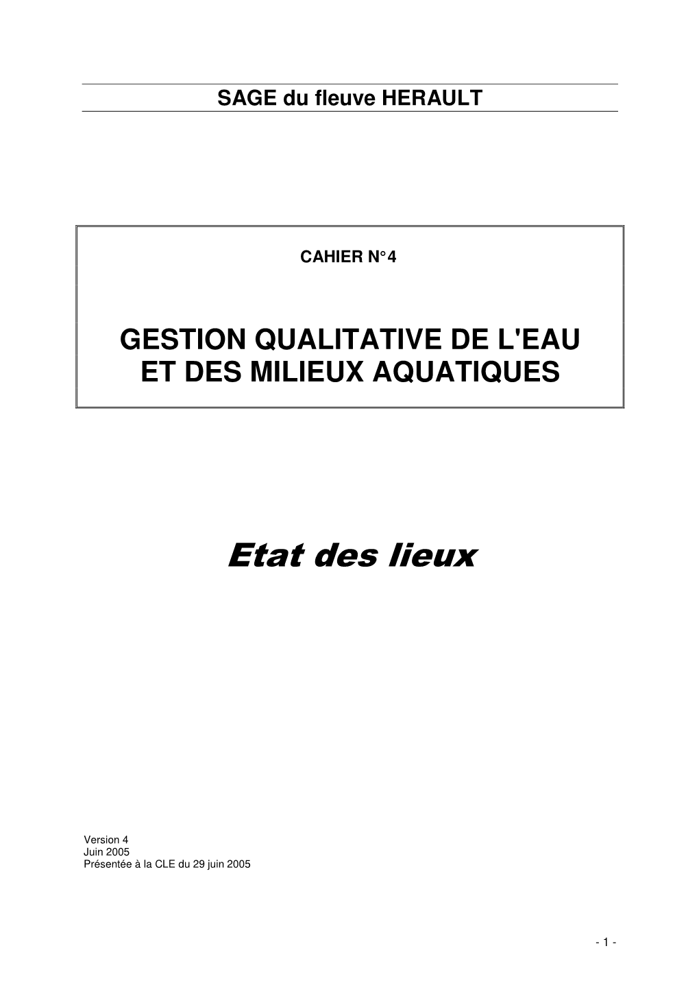 Etats Des Lieux Cahier 4