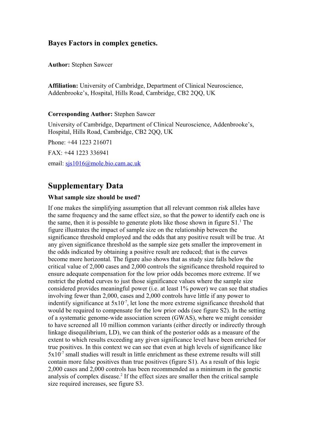 Interpreting The Results From Association Studies