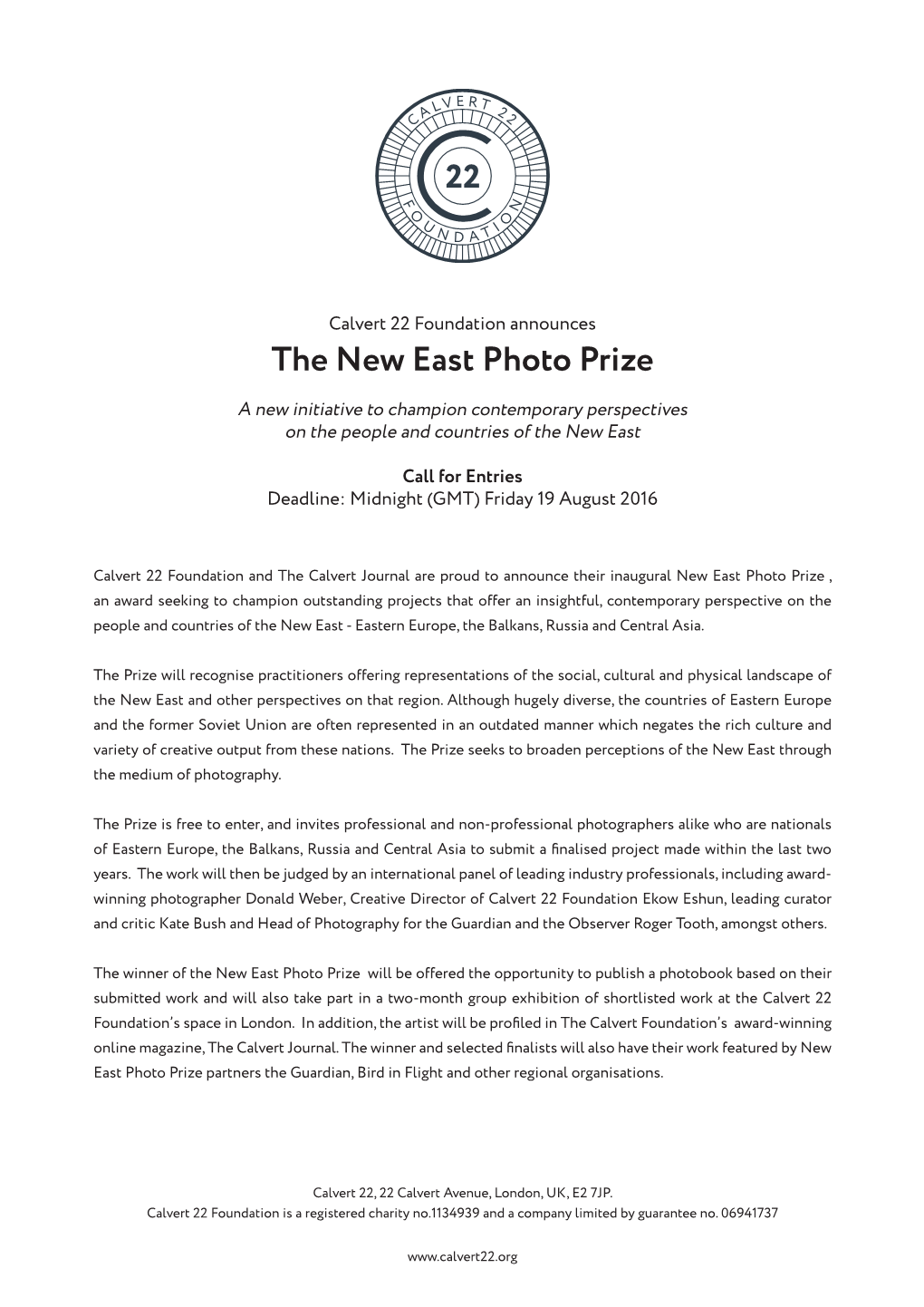 The New East Photo Prize