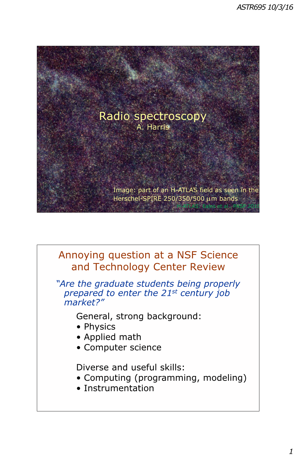 Radio Spectroscopy A