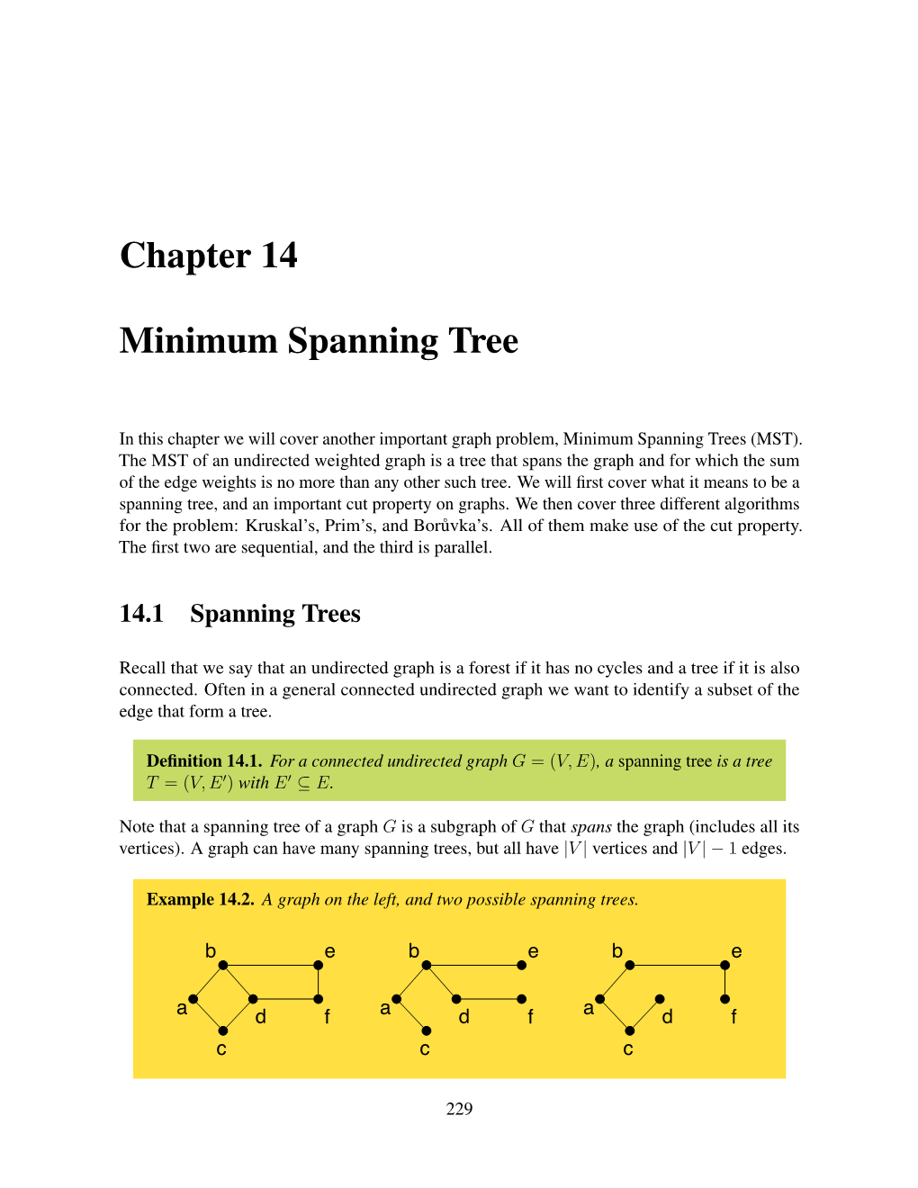 Chapter 14 Minimum Spanning Tree