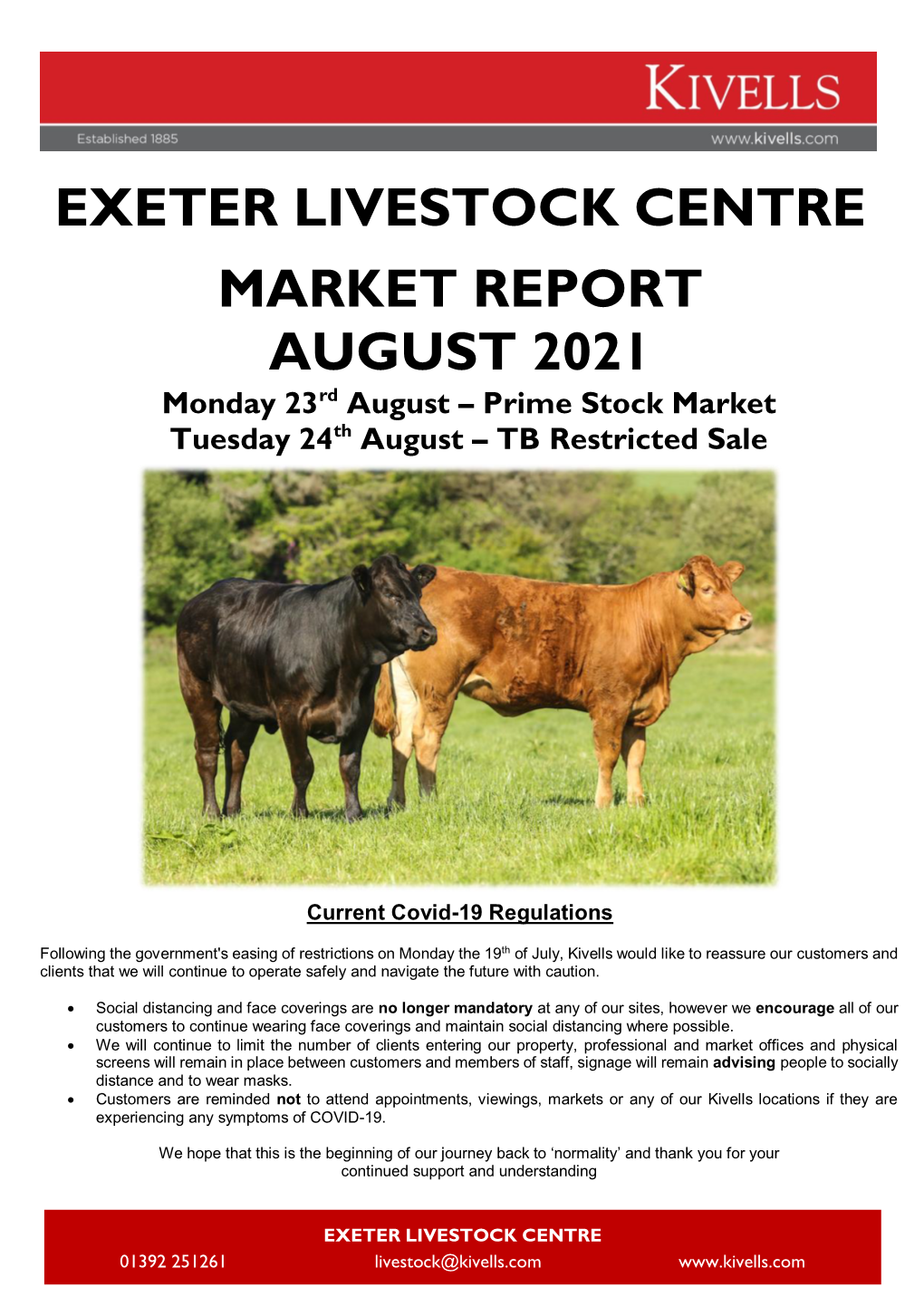 Exeter Livestock Centre Market Report