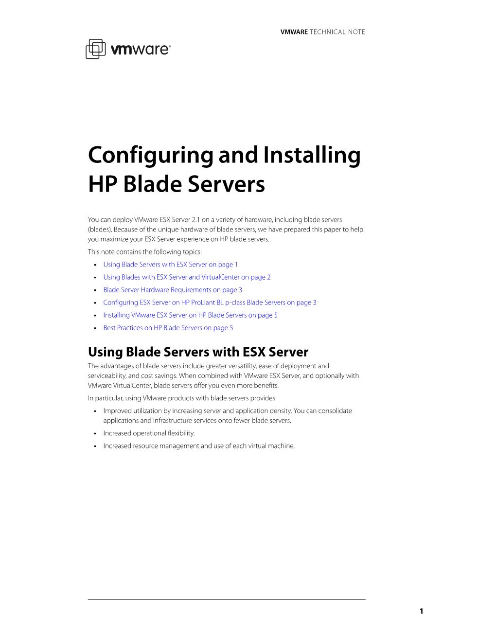 Configuring and Installing HP Blade Servers