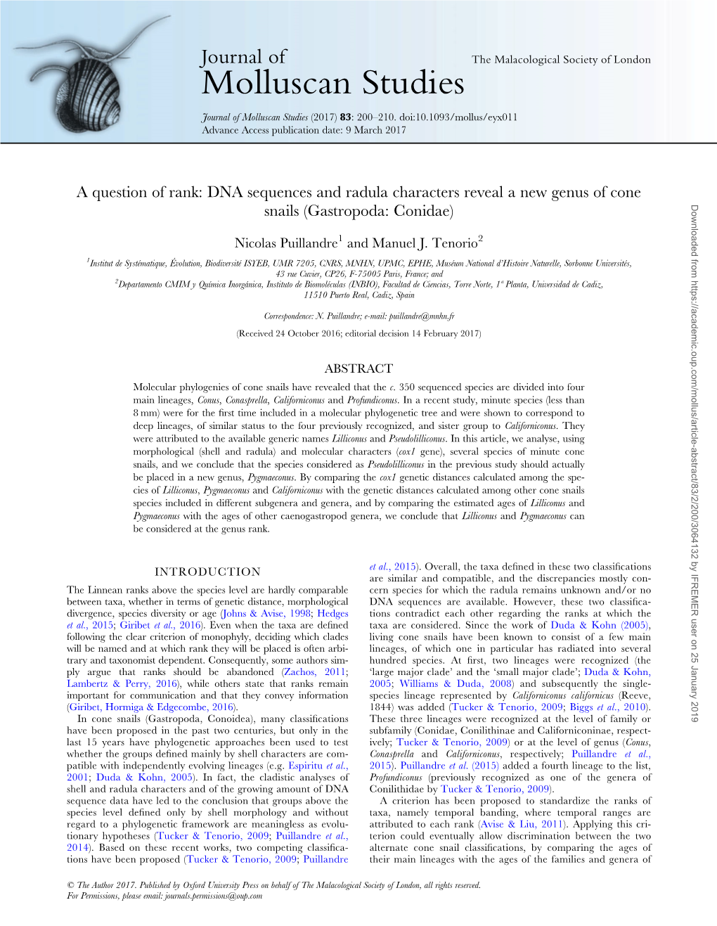 DNA Sequences and Radula Characters Reveal a New