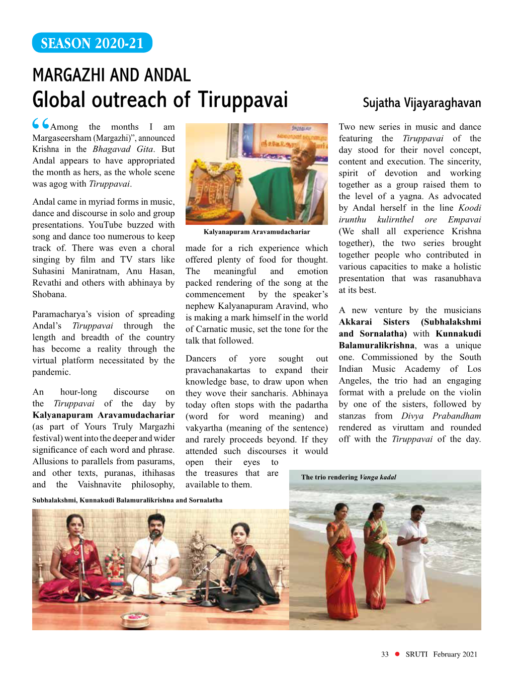 Global Outreach of Tiruppavai Sujatha Vijayaraghavan