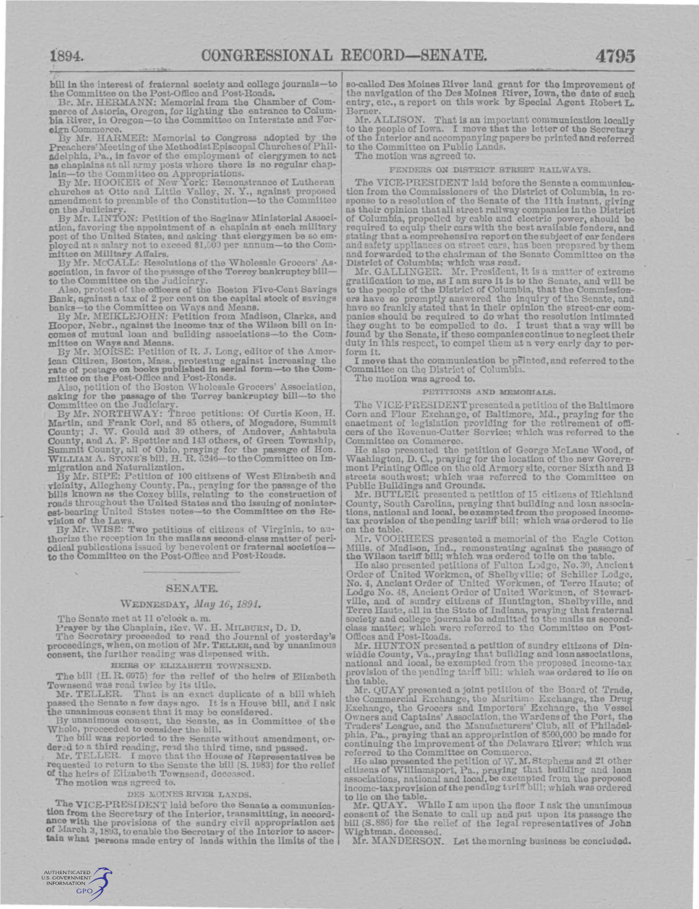 Congressional Record-Senate. 4795