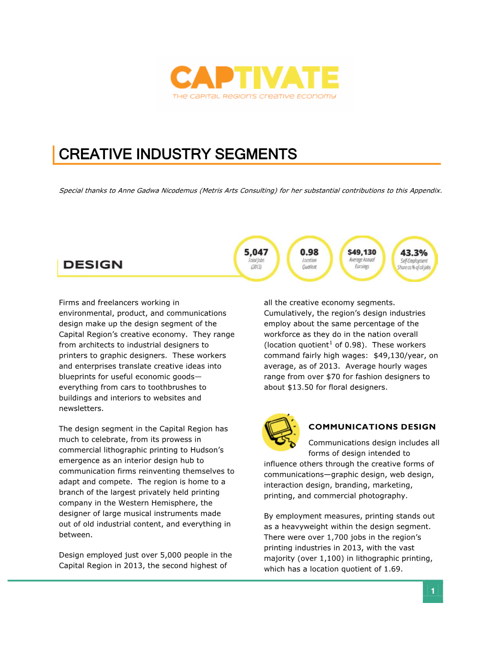 Creative Industry Segments