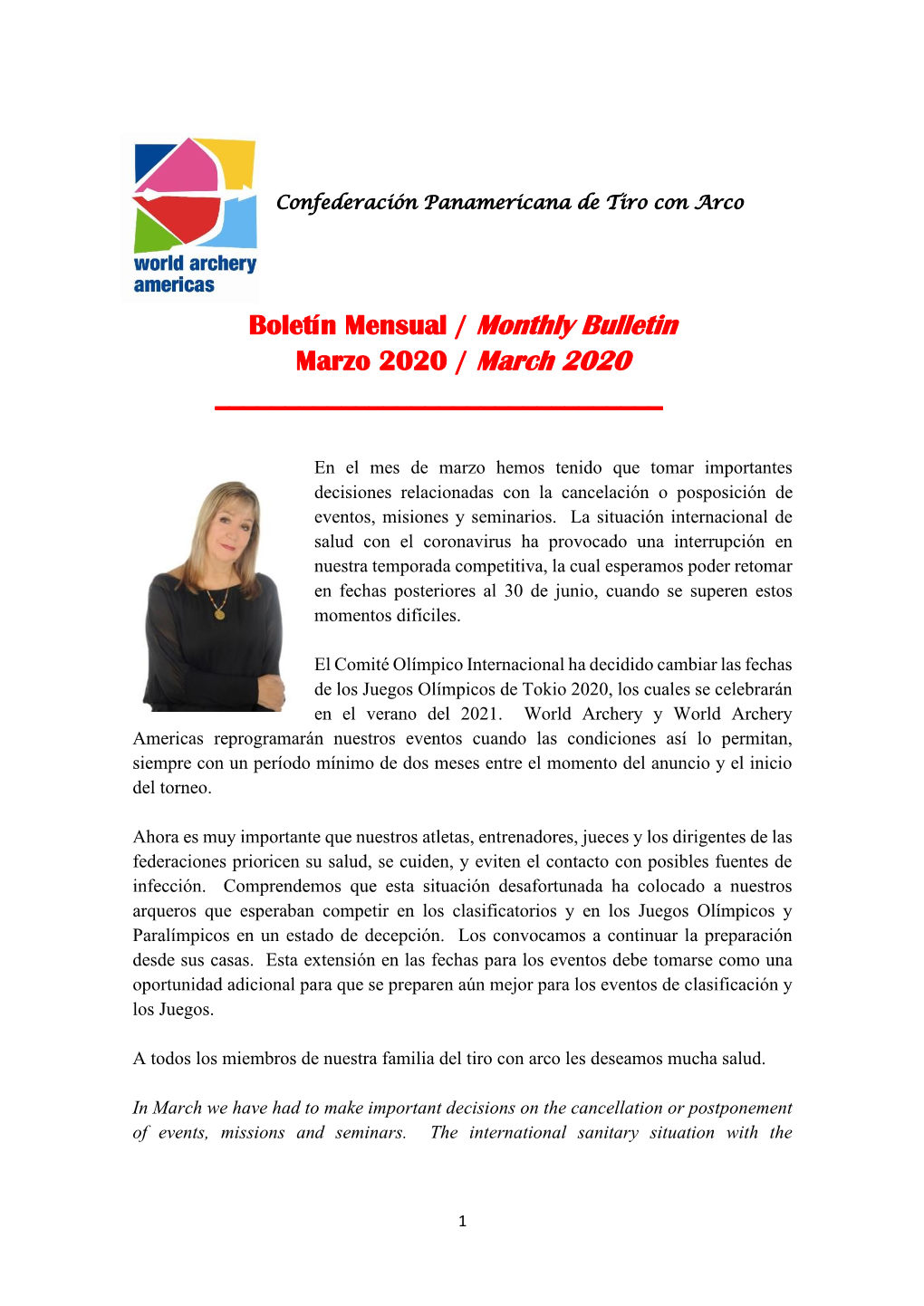 World Archery Americas Marzo 2020.Pdf