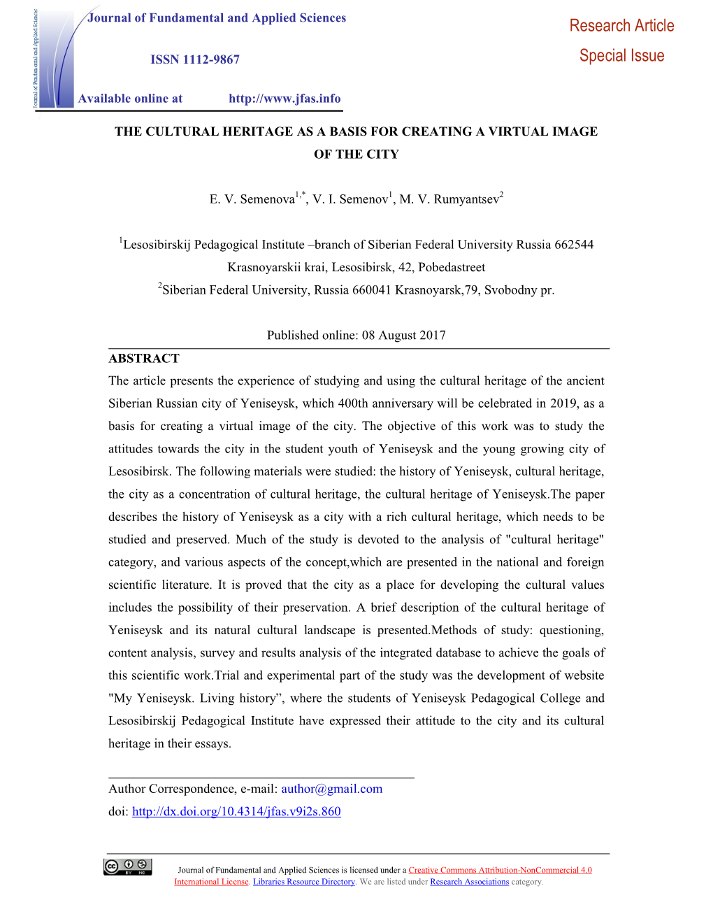 Research Article Special Issue