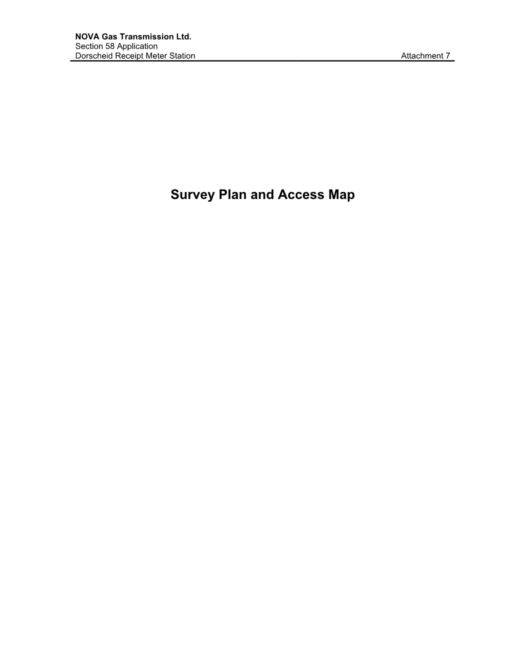 Survey Plan and Access Map