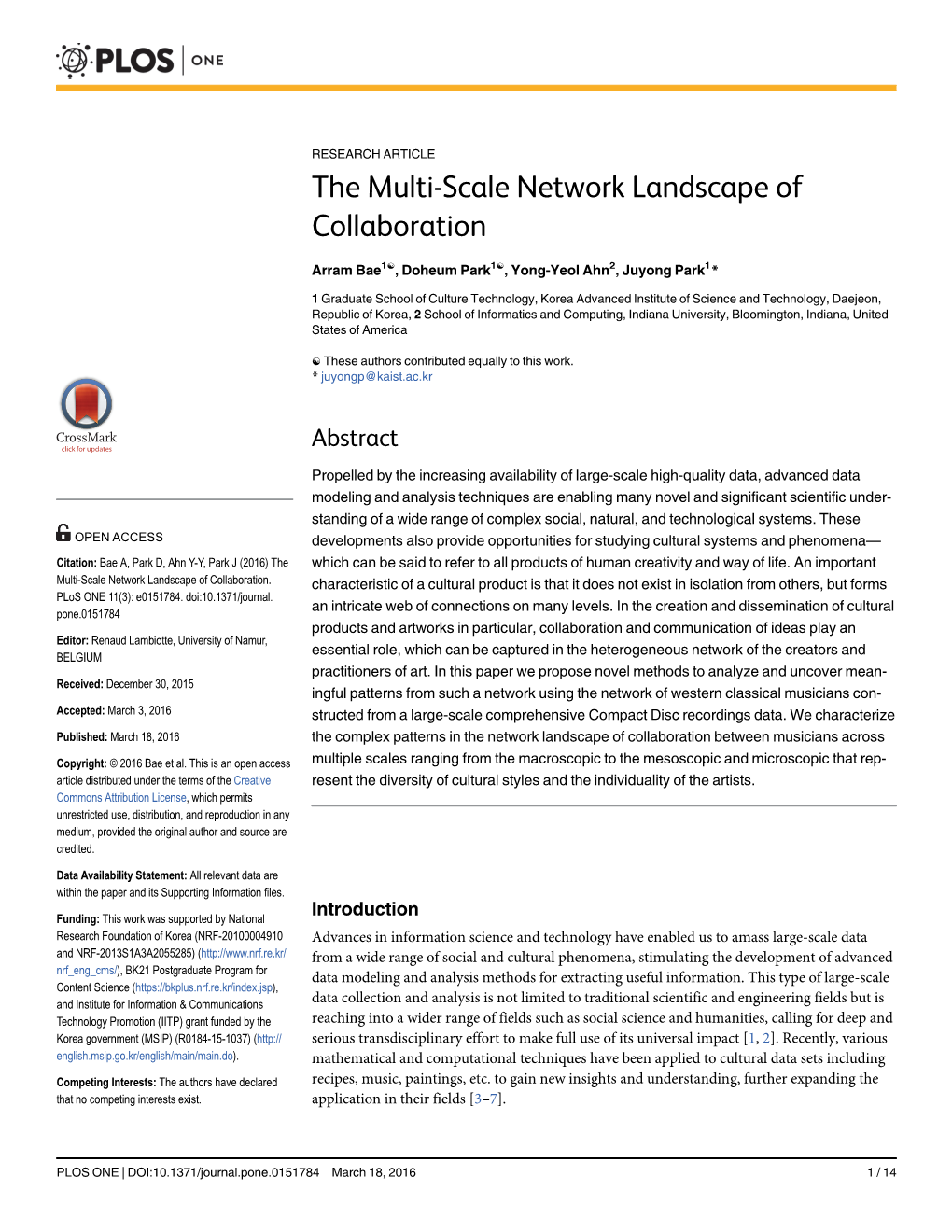 The Multi-Scale Network Landscape of Collaboration