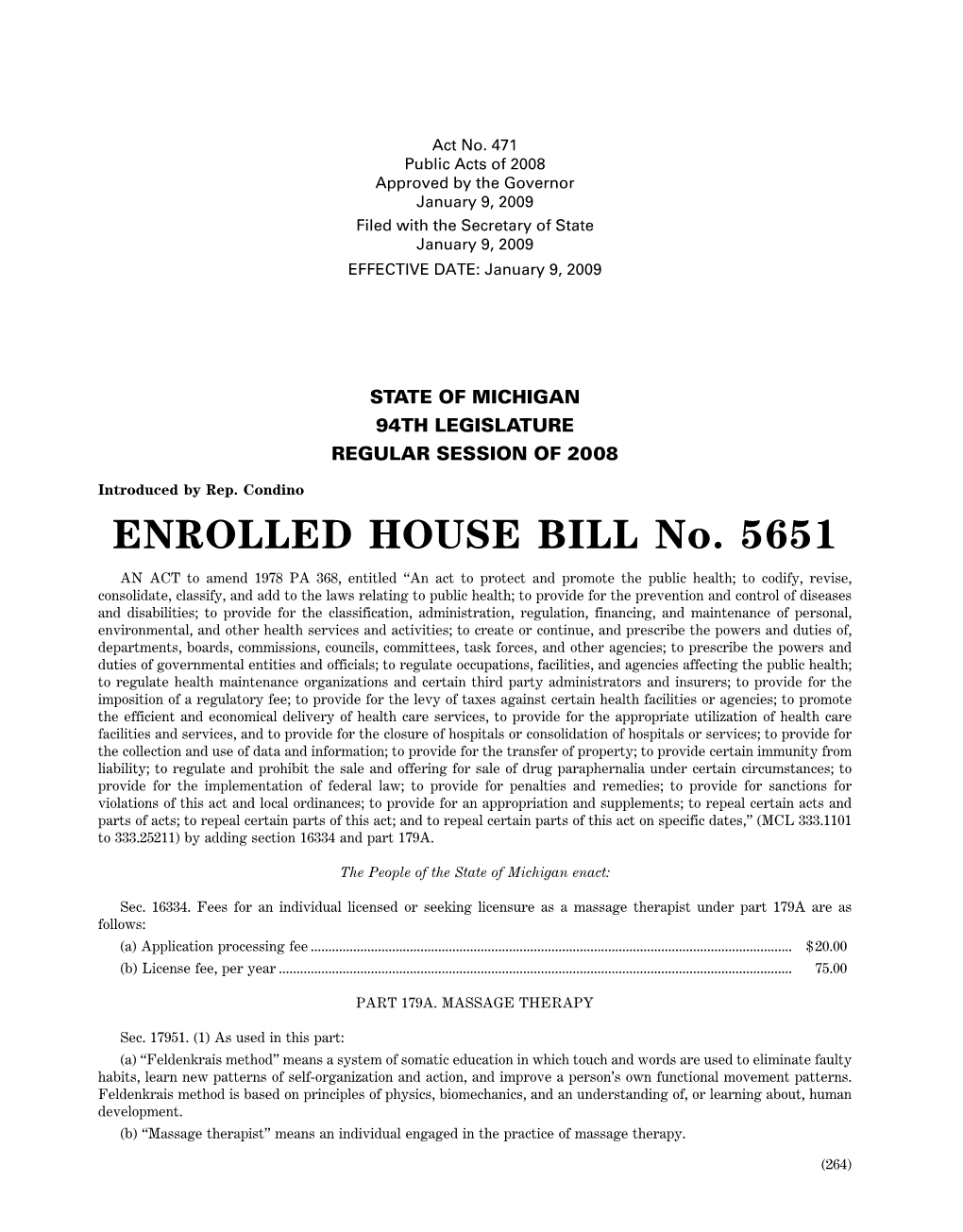 ENROLLED HOUSE BILL No. 5651