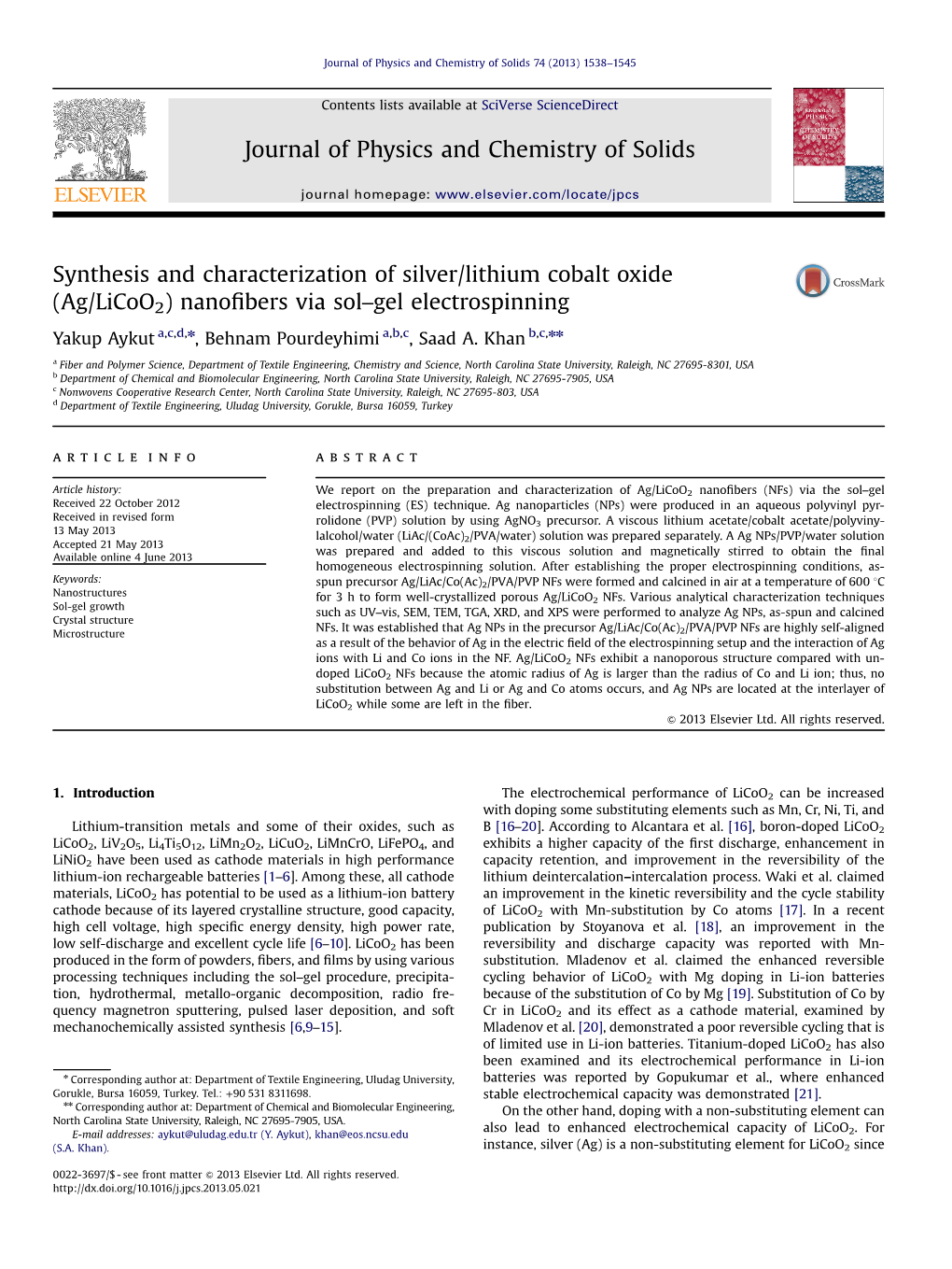 Synthesis and Characterization of Silver/Lithium Cobalt Oxide