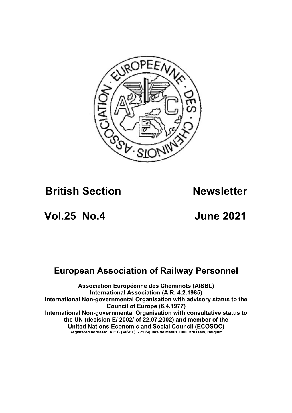 British Section Newsletter Vol.25 No.4 June 2021