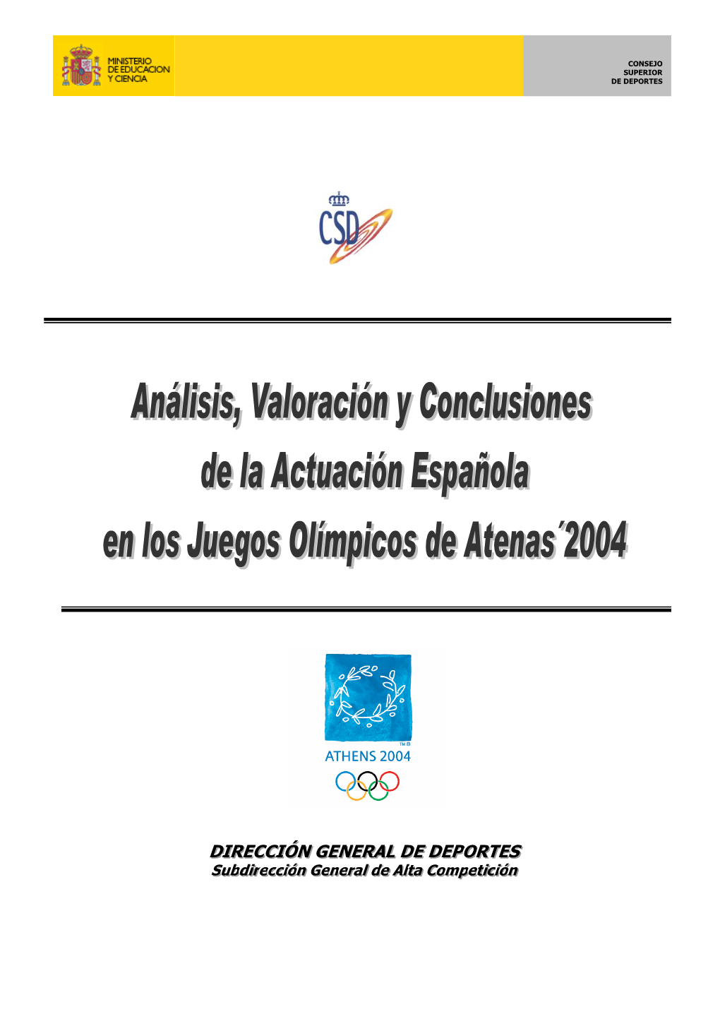 Texto Íntegro Del Informe Técnico Atenas 2004