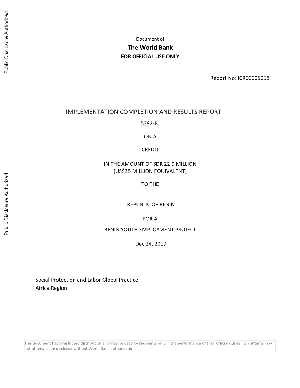 World Bank Document